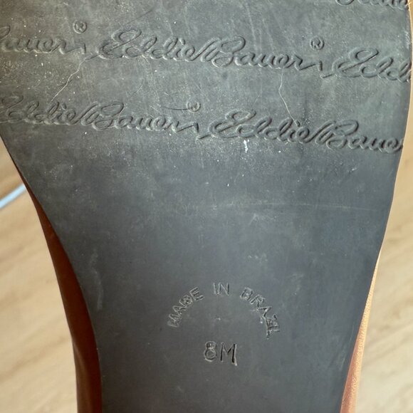 Vintage Eddie Bauer Leather Flats - Pointed-Toe Loafers with Tassels - Sz 8 - - Picture 9 of 10